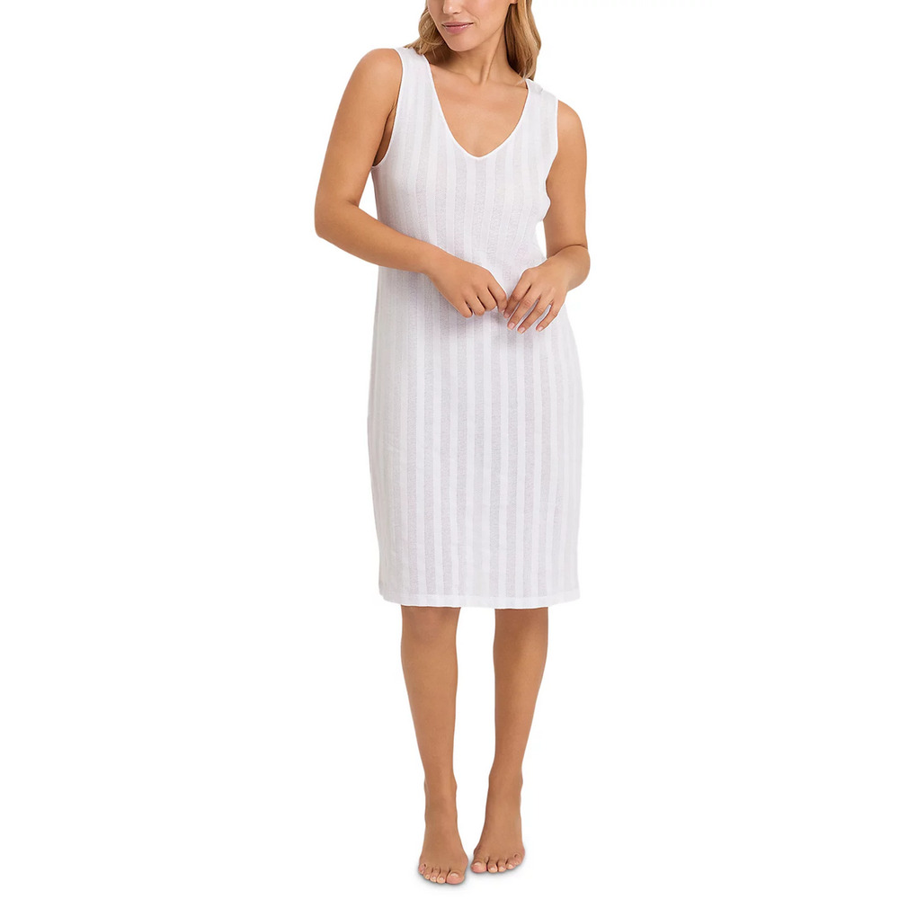 Hanro Women Simone Cotton Tank Nightgown White Size S
